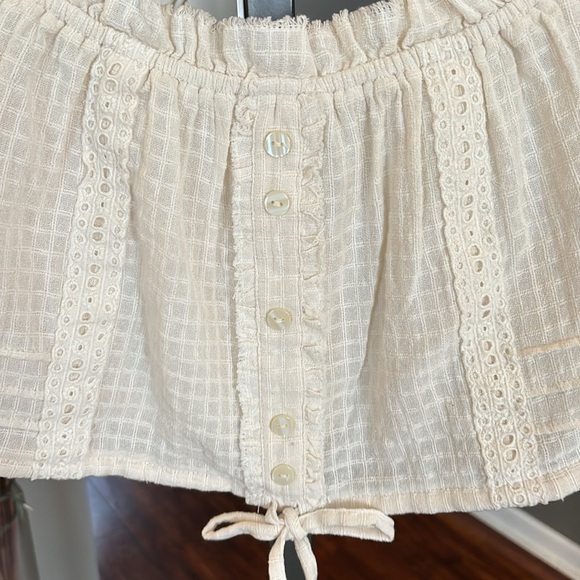 Urban Outfitters Natasha Crop Top Ivory. Size Small NWOT - Picture 7 of 17